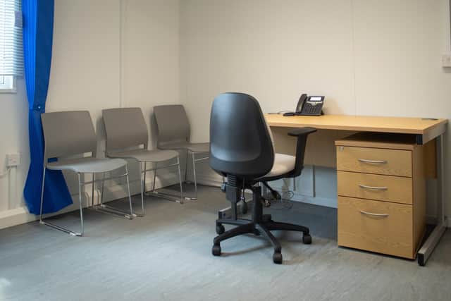 Inside one of the modular unit's consultant rooms at Sutton Cottage Hospital.