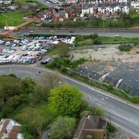 An aerial shot over the Portersfield regeneration site