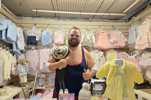 Big Sam visits Bilston Babybox 