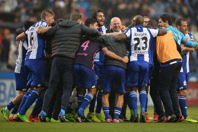 As Deportivo manager after a win over Barcelona (Photo by Octavio Passos/Getty Images)