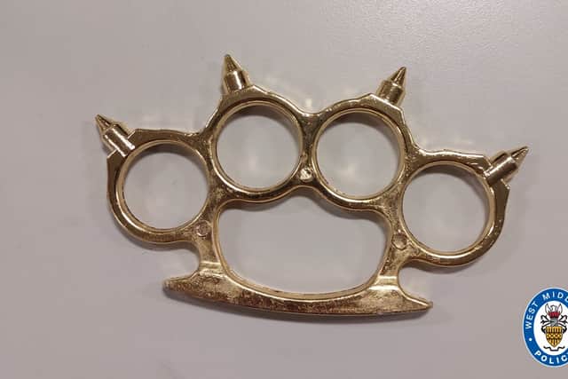 During the stop and searches, a knuckle duster was also recovered
