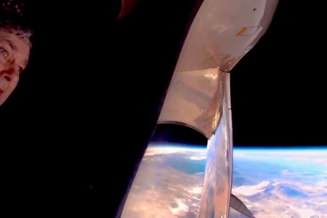 Trevor Beattie on board Virgin Galactic
