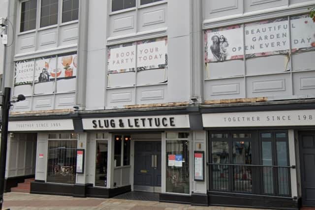 A knife was recovered by staff at the Slug and Lettuce in Queen Square, Wolverhampton. Photo: Google
