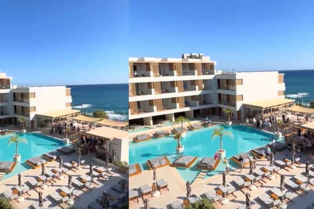 West Midlands woman films “stampede-like” rush for sunbeds at Akasha Beach Hotel and Spa in Hersonissos, Crete.