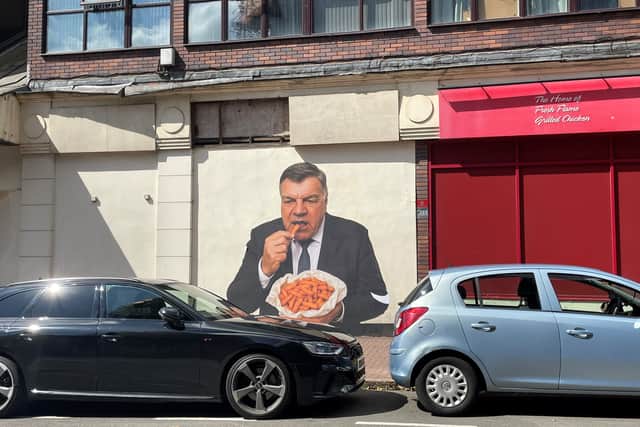 The mural of former England football manager Sam Allardyce