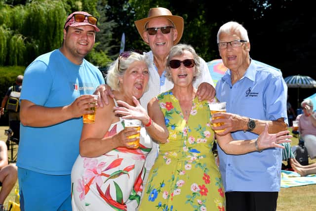 Connor Morris, Julie Utting, Bob Wantling, Pam Wantling and Reg Utting came for a day of music and fun