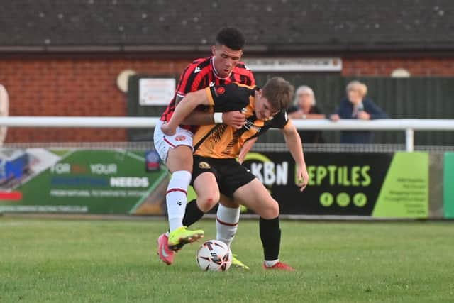 Action from Walsall's pre-season opener with Leamington