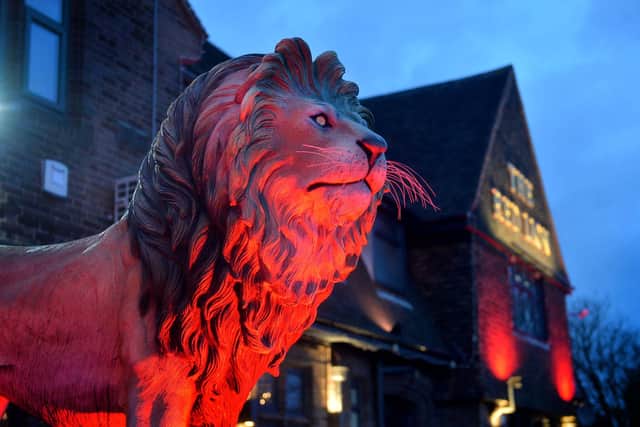 The Red Lion is not hard to spot