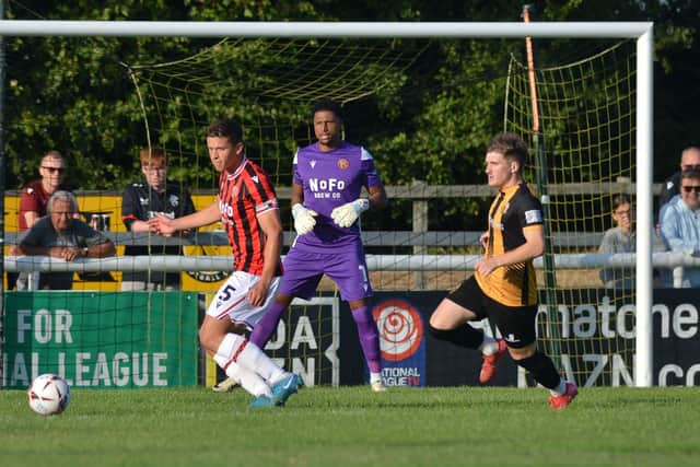 Harrison Burke impressed on his maiden Walsall outing during the first half.