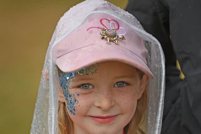 Nelly Paige was still smiling despite the rain