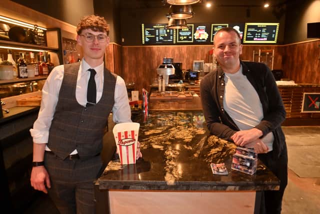 Cinema manager Callum Mason and junior manager Darryl Griffiths