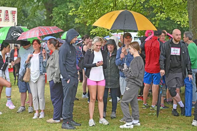 The rain didn't kill the fun as many supported their families from the sidelines