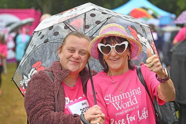 Amy Davies and Sue Whitehouse were smiling whatever the weather
