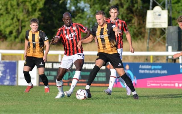 Action from Walsall's pre-season opener with Leamington
