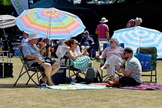 Families and friends came with seats, umbrellas and everything they needed to have a good day out