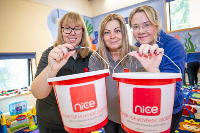 Representatives Lucy Barraclough, Erika Sisak & Megan Franklin (L-R) from NICE. Picture: Barratt Redrow