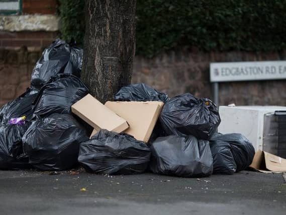 Rubbish was left piled up for weeks during the bin workers' strikes in 2017