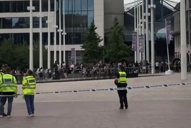 Police cordon around Centenary Square in Birmingham