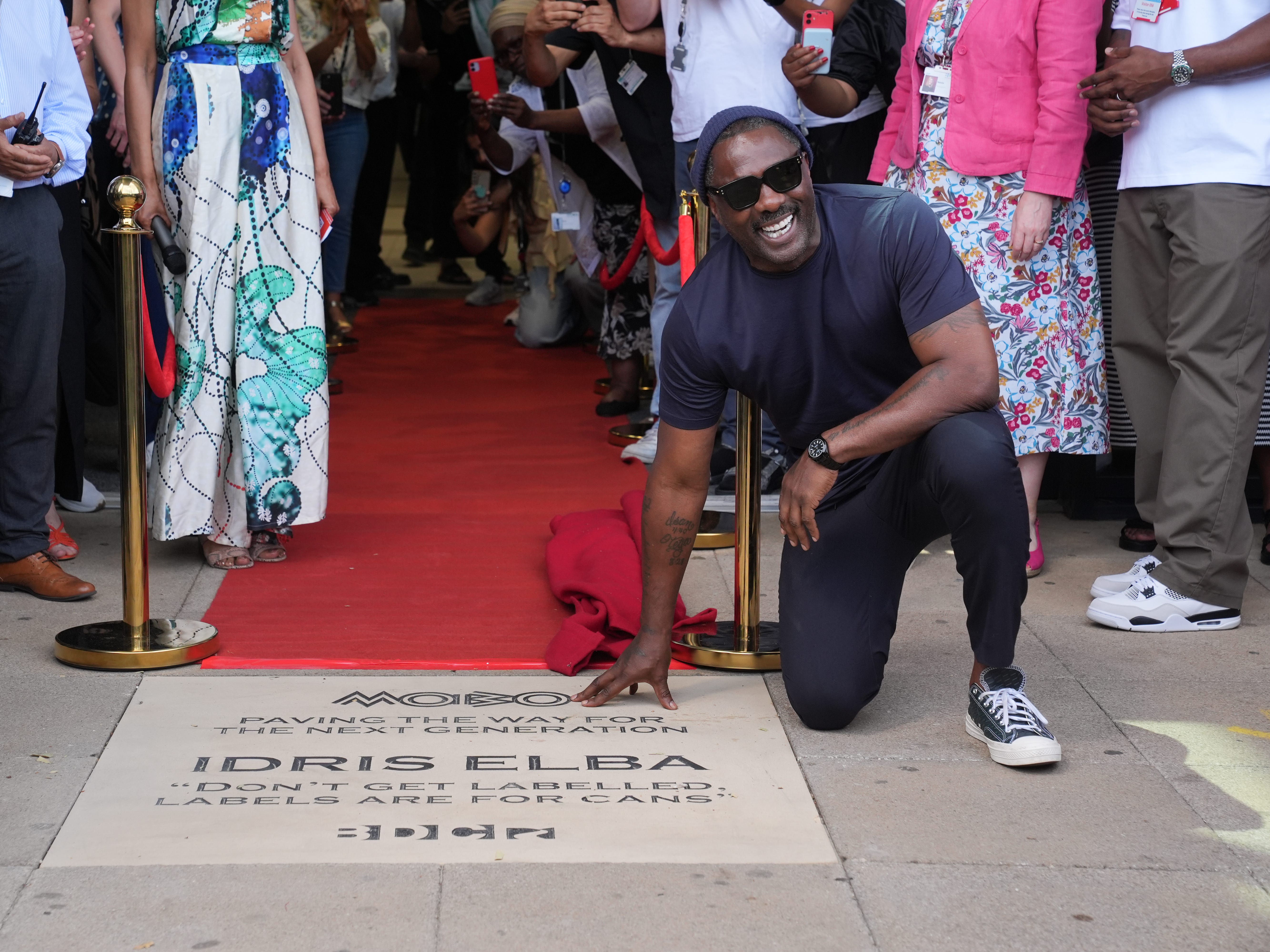 Idris Elba unveils Mobo paving stone at college where he ‘got to dream ...