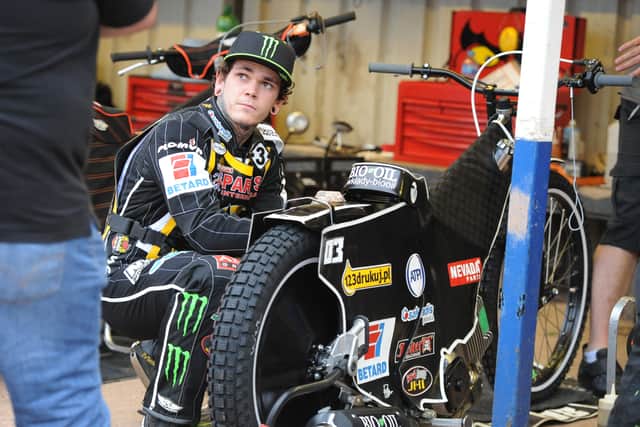 In 2016 Tai Woffinden riding for Wolverhampton Wolves speedway team at Monmore Green Stadium