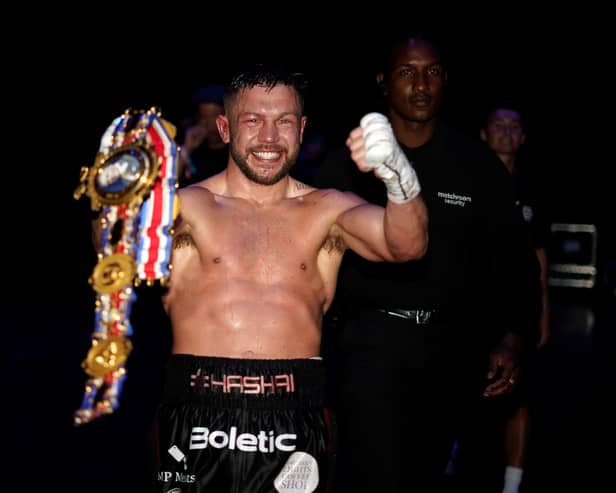 Birmingham, UK: Conah Walker v Liam Taylor, British Welterweight Title
21 June 2025
Picture By Dave Thompson Matchroom Boxing
Conah Walker celebrates his win.