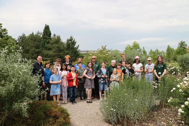 The group in the Garden of the Innocents 