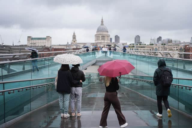 Storms in London at the weekend