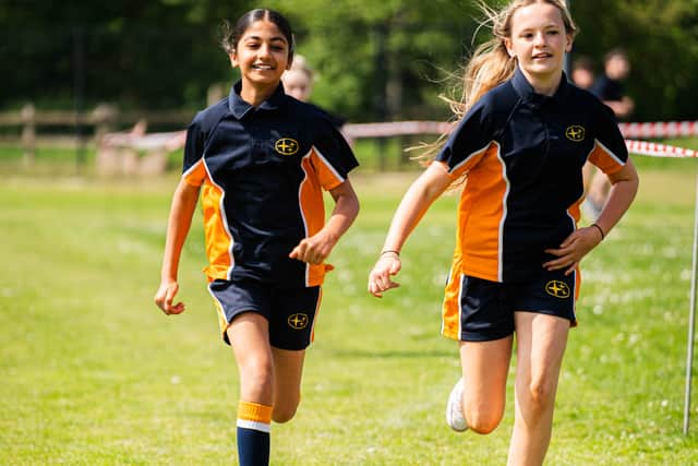 Students at Ormiston SWB Academy taking part in a 'Race for Life'