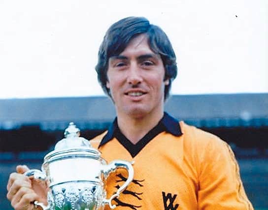 John Richards in his playing days with Wolves. He attended the final of the JW Hunt Cup on Thursday.