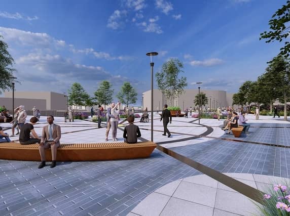 An artist's impression of the new 'Ethelfleda Square' in Wednesbury town centre, which is part of the plans. Photo: Sandwell Council