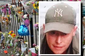Community support: Tributes were left to Darren after his death and his brother Chris praised their support