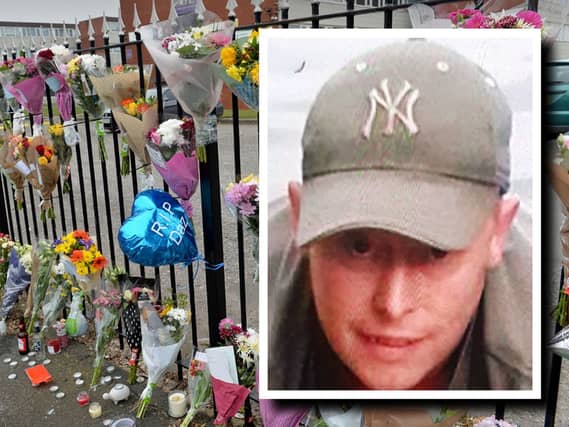 Community support: Tributes were left to Darren after his death and his brother Chris praised their support