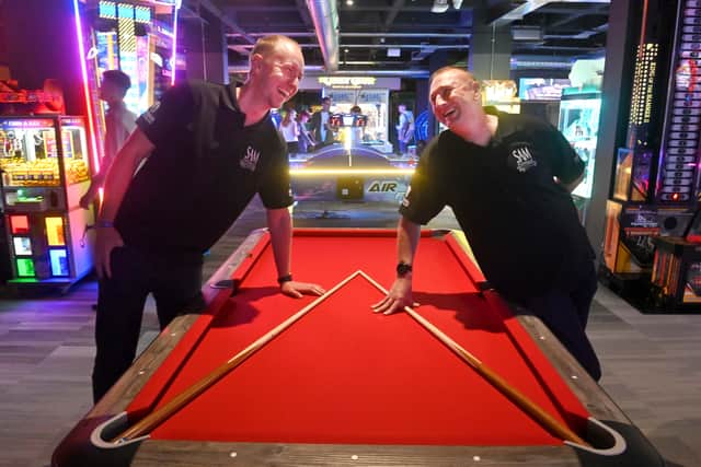 Matthew Drage and Matthew Buttle of Sam Leisure were invited guests on the first night of Superbowl UK in Wolverhampton's Mander Centre