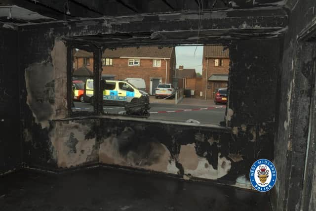 Devastation left behind at the home on Plascom Road, Wolverhampton