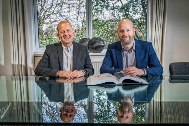 (L-R) Steve Hird, Co-founder of Edward Thomas Interiors and Andy Ward, Senior Associate Commercial Property Solicitor at Talbots Law