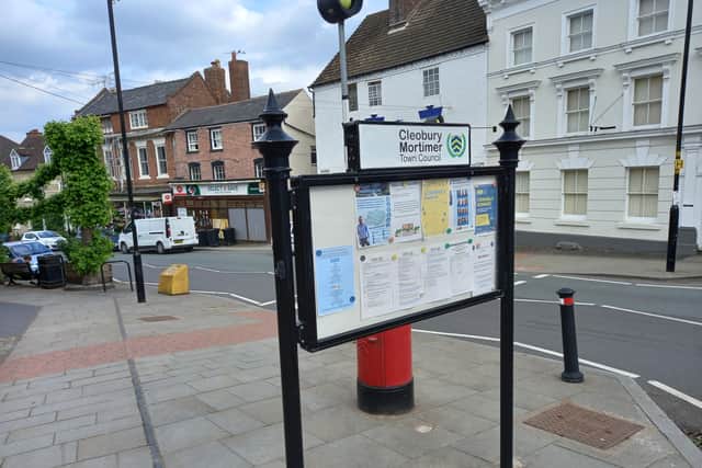 Cleobury Mortimer town centre