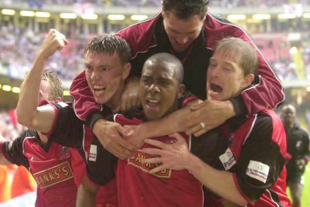 Darren Byfield scored the winning goal in Walsall's last play-off final against Reading in the Second Division in 2001.