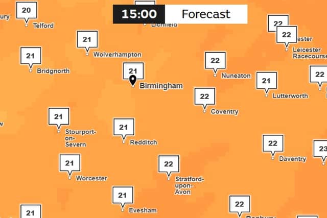 Met Office West Midlands weather map May 31 2025.