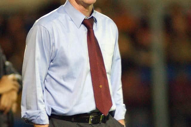 Gary Megson in charge of Albion at Colchester in September 2004, shortly before his dismissal. 