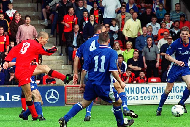 Sigurdur Eyjolfsson scored Walsall's third goal in a famous 3-1 win over Oldham Athletic to clinch promotion in 1999.