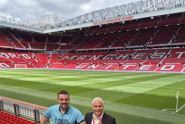 Stuart Bull completed his incredible challenge last Sunday at the home of his beloved Manchester United, Old Trafford