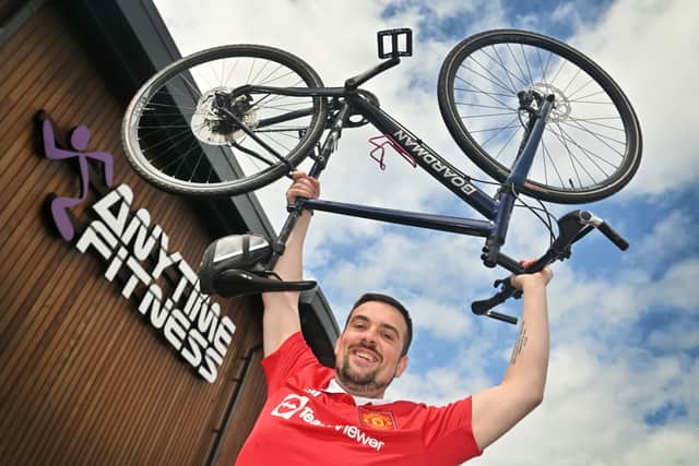 Stuart Bull has cycled to every Premier League stadium for charity. 