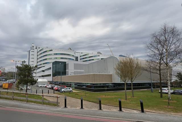 Queen Elizabeth Hospital in Birmingham. Taken from Google Street View.