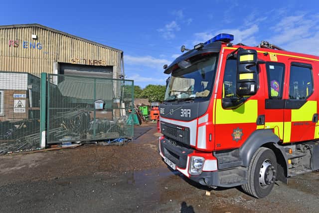 Crews at the scene of the Webnor Ind. Estate fire, off the Ettingshall road, Wolverhampton