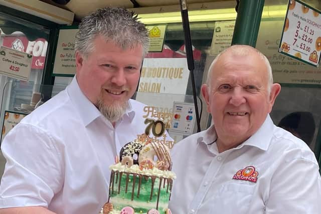 Rob Green (left) said he was proud to have an independent stall which served the community