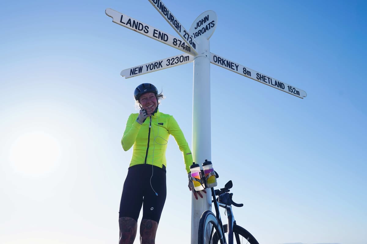 Jake Ruggins Cyclist with rare condition breaks record for cycling length of UK and back