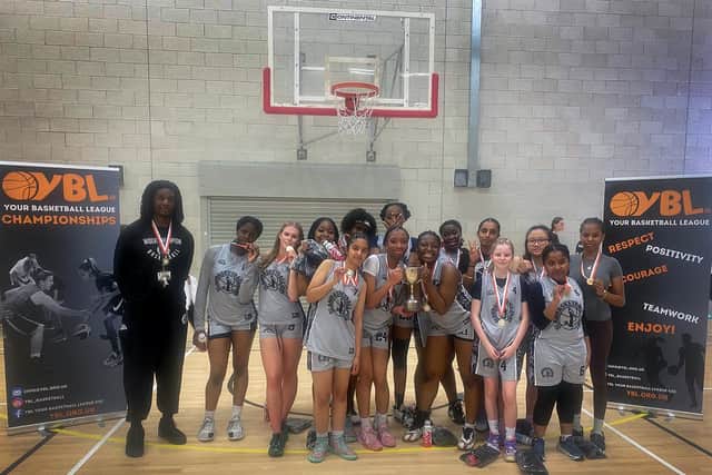 YBL U15 All-Girls Champions 2025, featuring several St Peter's students.