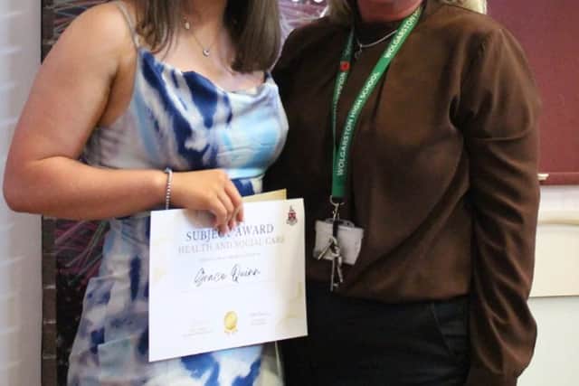 Grace Quinn and Mrs Dodd (Head of Himalayas and Teacher of PE and Health and Social Care)