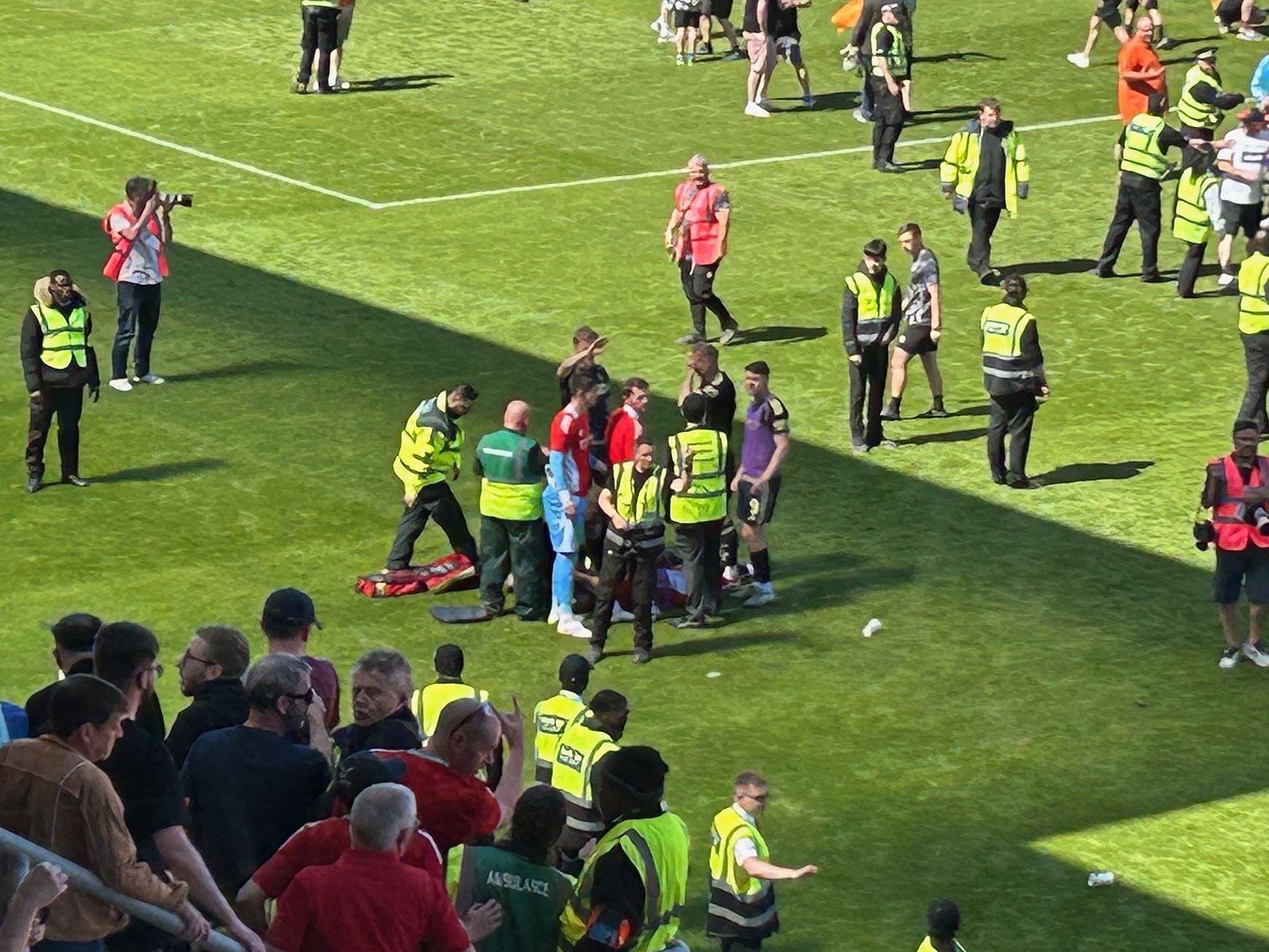 Man charged after Aberdeen player injured by seat thrown from stand