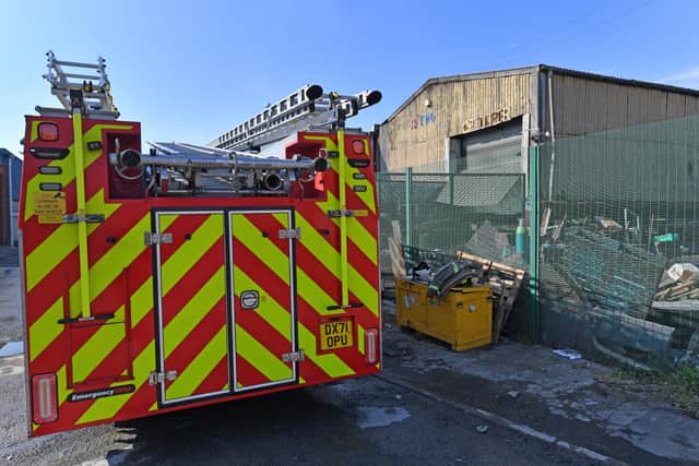 Crews at the scene of the Webnor Ind. Estate fire, off the Ettingshall road, Wolverhampton